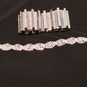 rhinestone choker and cuff bracelet set